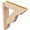 Ekena Millwork 6-in W x 24-in D x 28-in H Funston Slat Rough Cedar Woodgrain TimberThane Outlooker, Primed Tan OUTUR060X24X28FST24RCPR - alternate 6